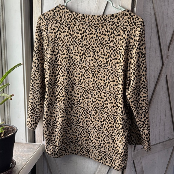 NWT Women's Anesha Leopard Print Top from Soft Surroundings - Picture 4 of 6